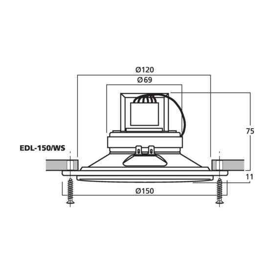 EDL-150/WS | PA stropný reproduktor-4424