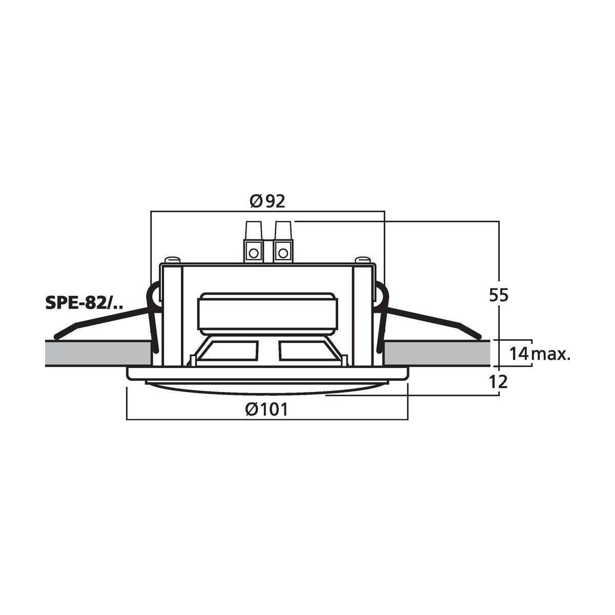 SPE-82/CR | Small flush-mount speaker, 6 W, 4 Ω-5990