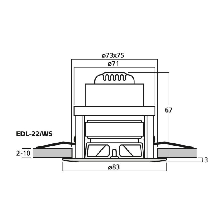 EDL-22/WS | PA stropný reproduktor-4445