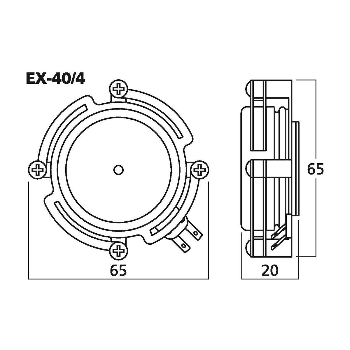 EX-40/4 | Audio exciter/resonator, 20 W, 4 Ω-6485