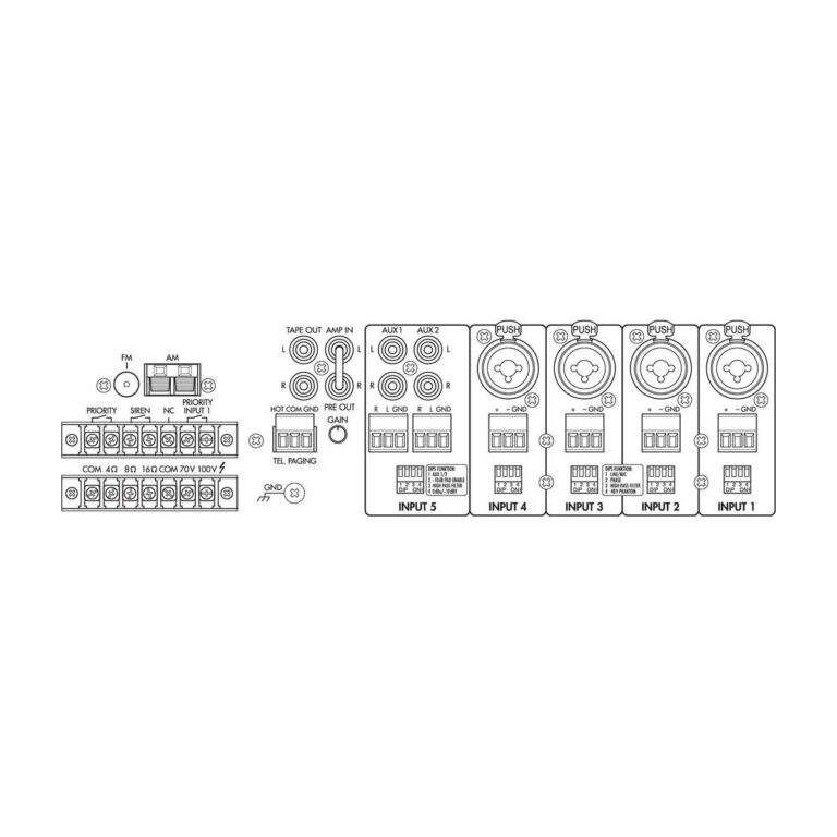 PA-8120RCD | Mono PA mixing amplifier-5503