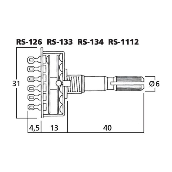 RS-134 | Otočný prepínač viacpolohový-5708