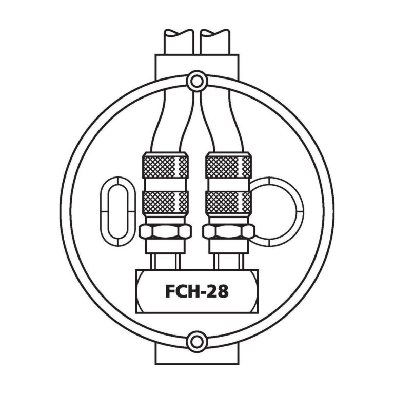 FCH-28 | Dvojitý F konektor, tvar U-4643
