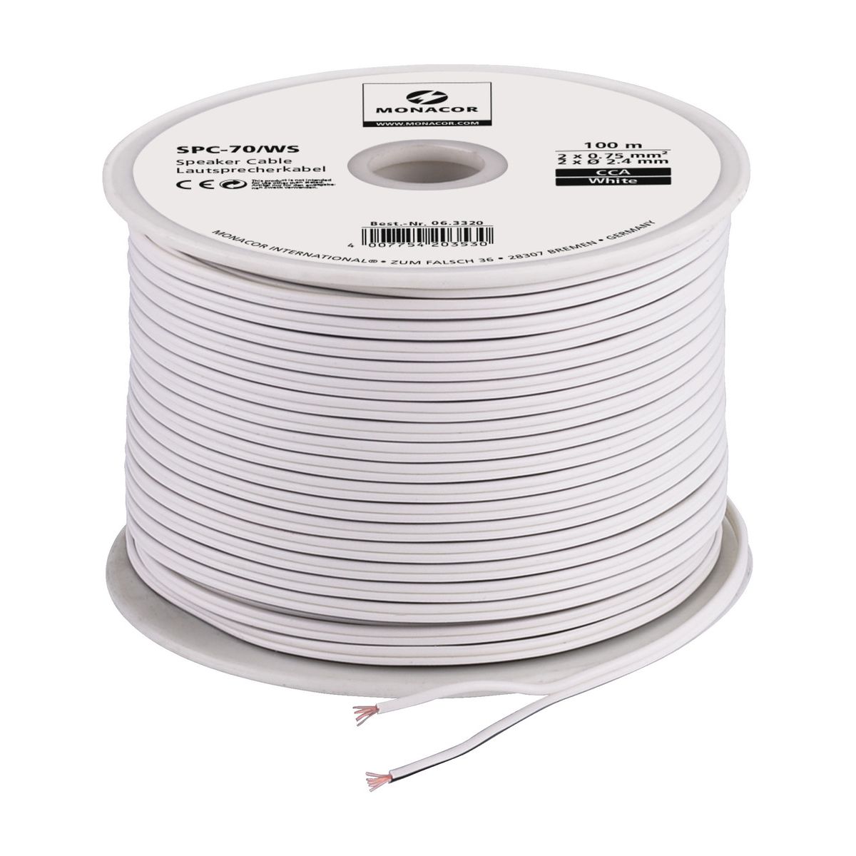 SPC-70/WS | Speaker cable ECONOMY QUALITY, 2 x 0.75 mm2, 100 m-5933