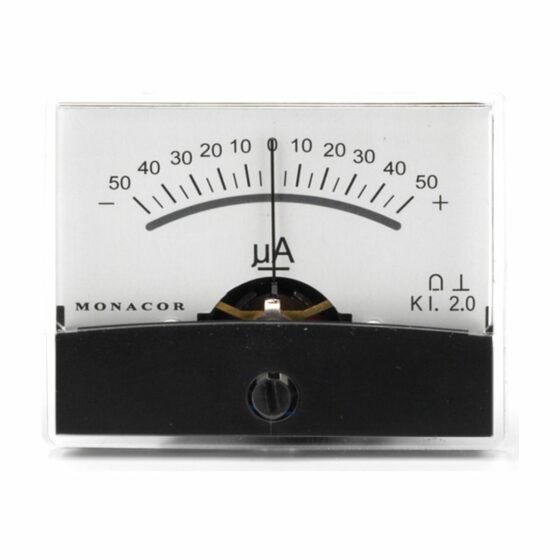 PM-2/+-50UA | Moving coil panel meter, 0.05 mA-0