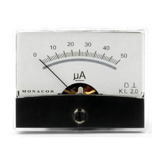 PM-2/50UA | Moving coil panel meter, 0.05 mA-0