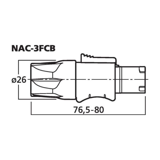 NAC-3FCB | NEUTRIK POWERCON konektor, typ B-5358