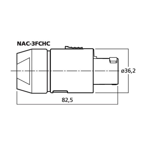 NAC-3FCHC | NEUTRIK POWERCON konektor, vysoký prúd-5359