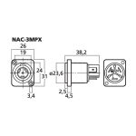 NEUTRIK POWERCON panel plug | NAC-3MPX-5365
