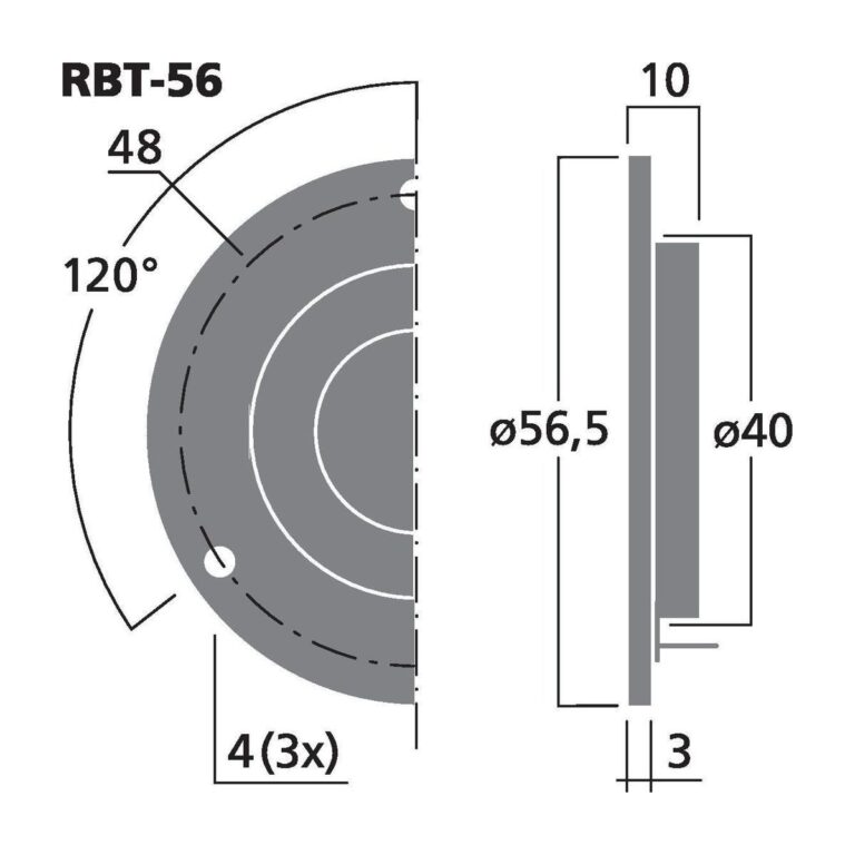 RBT-56 | Hi-fi ribbon tweeter, 10 W, 4 Ω-5684