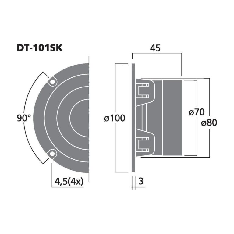 DT-101SK | Hi-fi dome tweeter, 30 W, 8 Ω-4358