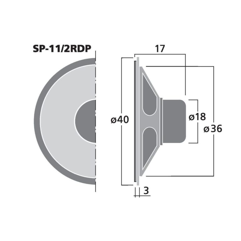 SP-11/2RDP | Miniature Flush-Mount Speakers, 8 Ω-5782
