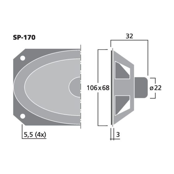 SP-170 | Miniature speaker, 1 W, 8 Ω-5804