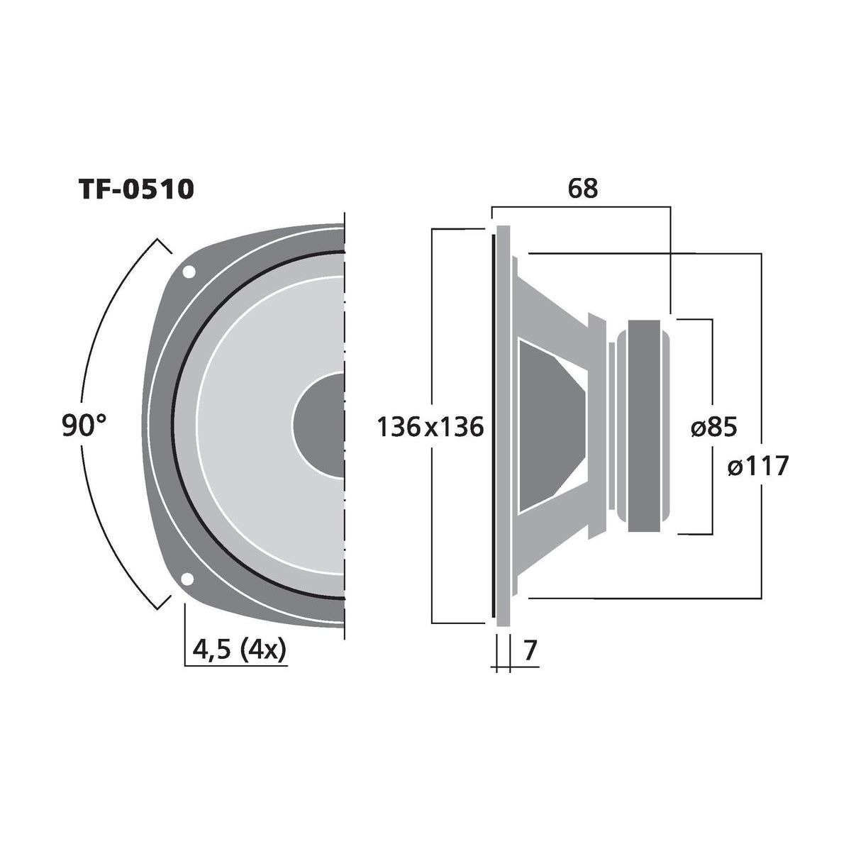 TF-0510 | PA midrange speaker, 30 W, 8 Ω-6268