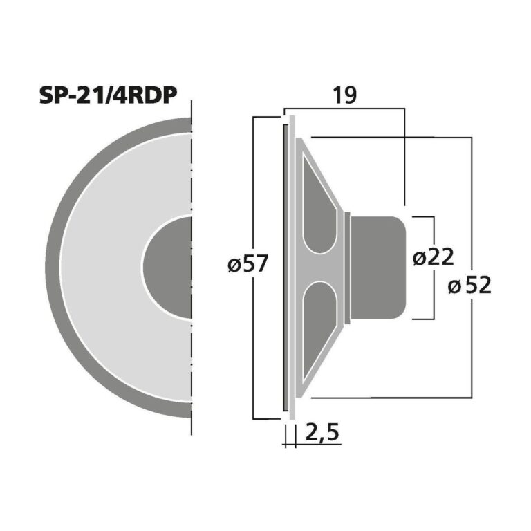 SP-21/4RDP | Miniature Flush-Mount Speakers, 8 Ω-5816