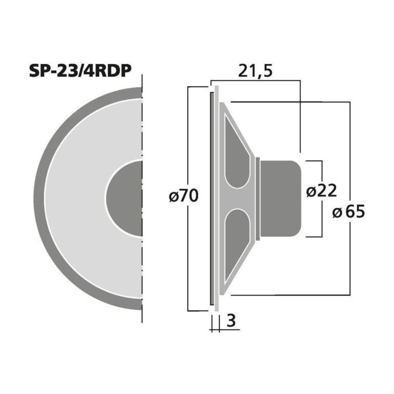 SP-23/4RDP | Miniature Flush-Mount Speakers, 8 Ω-5817