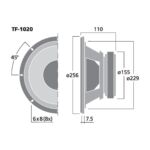 TF-1020 | PA bass-midrange speaker, 150 W, 8 Ω-6277