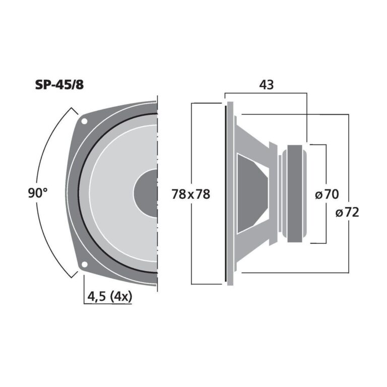 SP-45/8 | Bass-midrange speaker, 20 W, 8 Ω-5879