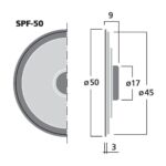 SPF-50 | Miniature flat speaker, 8 Ω-6006