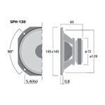 SPH-130 | Hi-fi bass-midrange speaker, 55 W, 8 Ω-6015