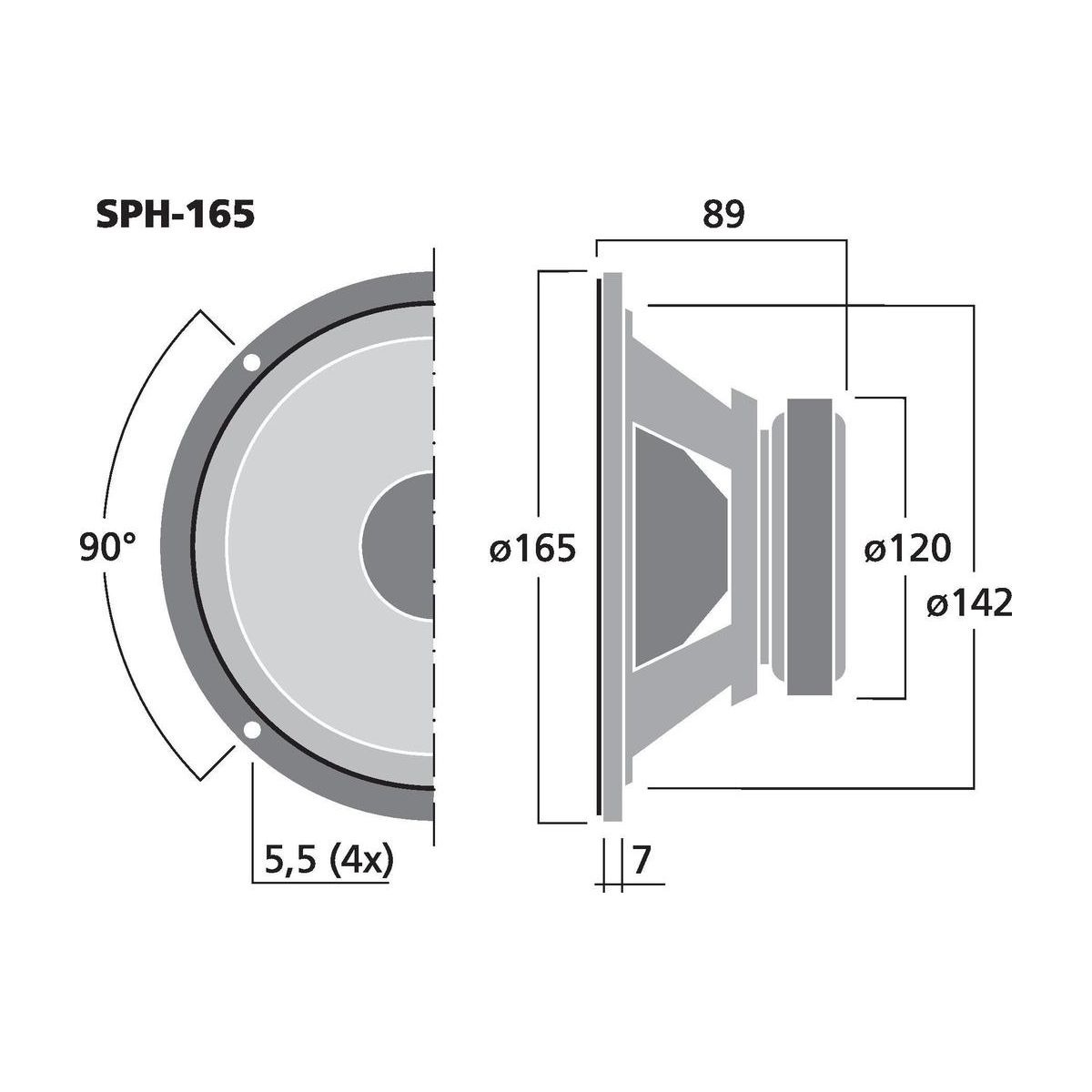 SPH-165 | Hi-fi bass-midrange speaker, 50 W, 8 Ω-6031