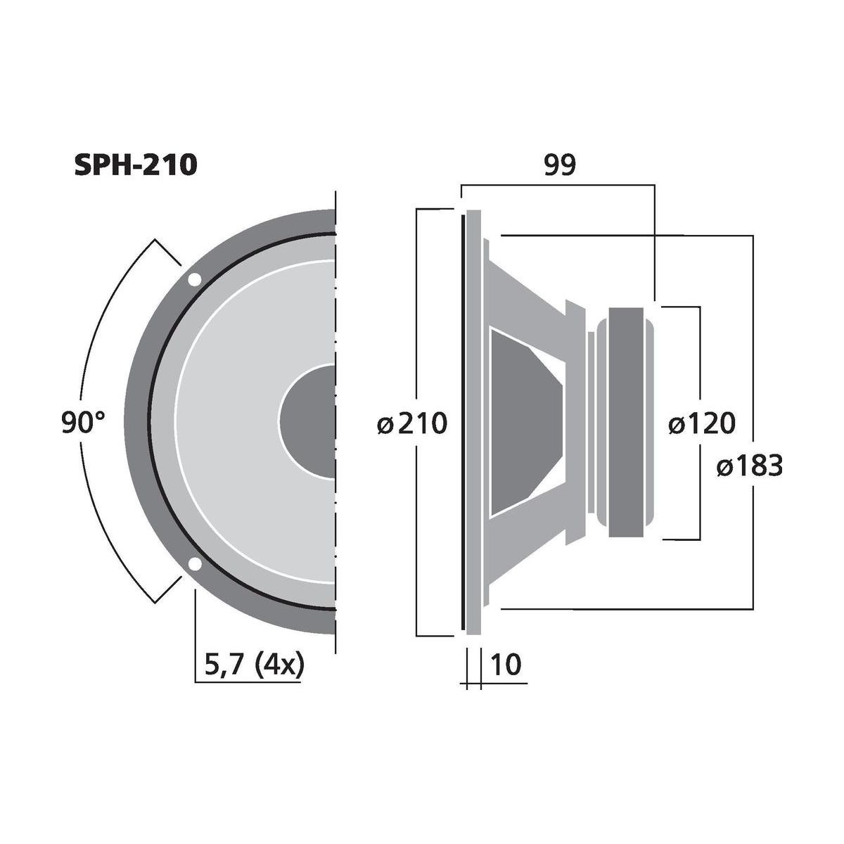 SPH-210 | Hi-fi bass-midrange speaker, 50 W, 8 Ω-6056