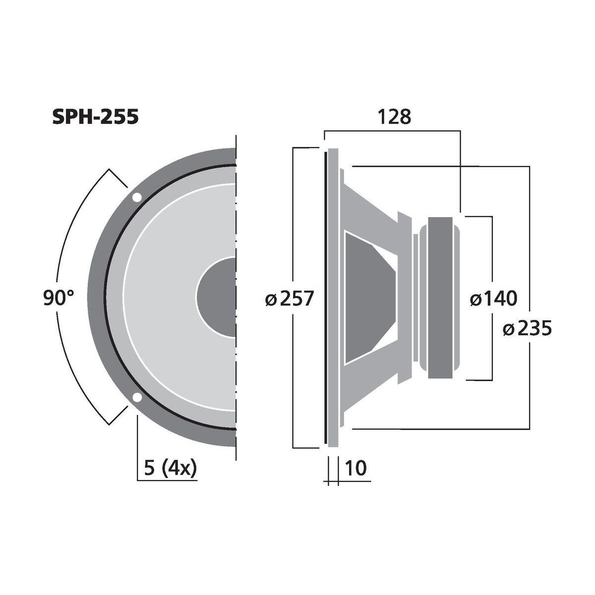 SPH-255 | Hi-fi Basový reproduktor, 60 W, 8 Ω-6069