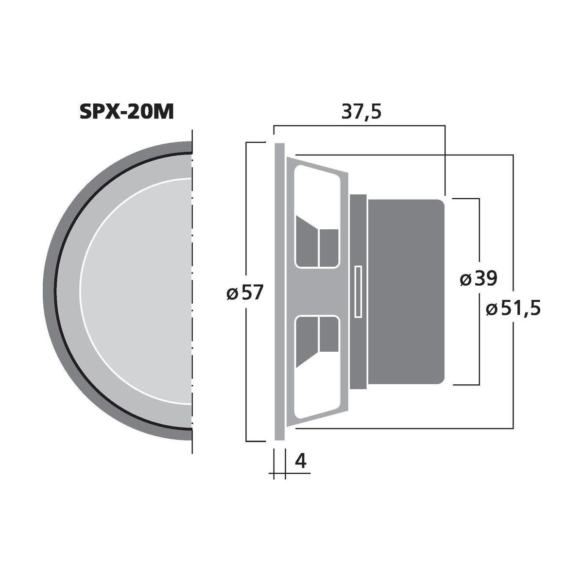 SPX-20M | Miniature hi-fi full range speaker, 15 W, 8 Ω-6148