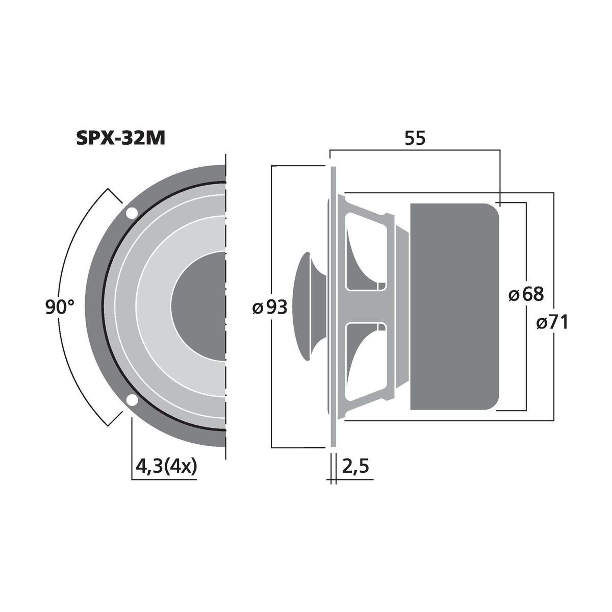 SPX-32M | Hi-fi full range speaker, 20 W, 8 Ω-6156