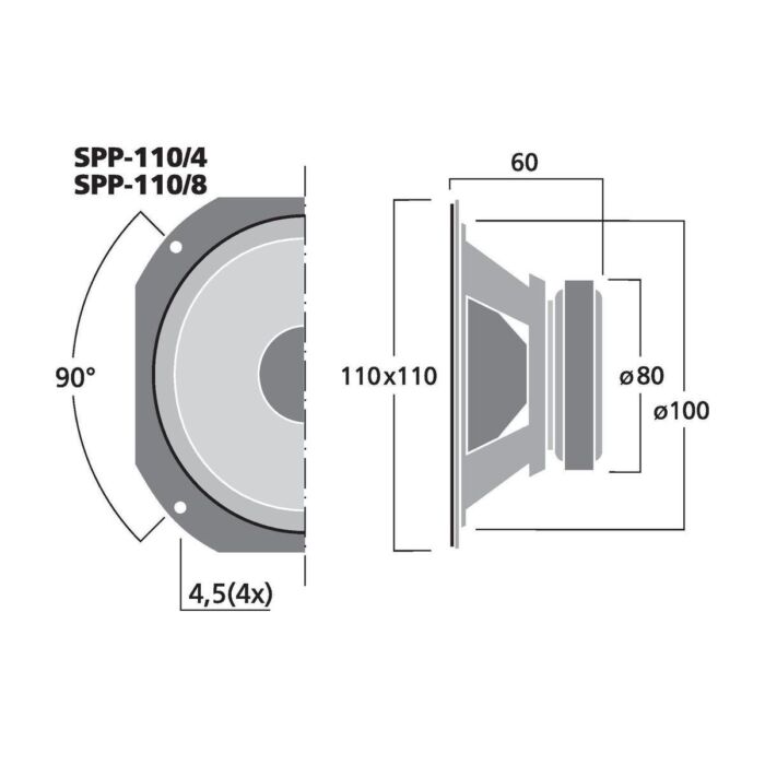 SPP-110/4 | Hi-fi bass-midrange speaker, 30 W, 4 Ω-6120