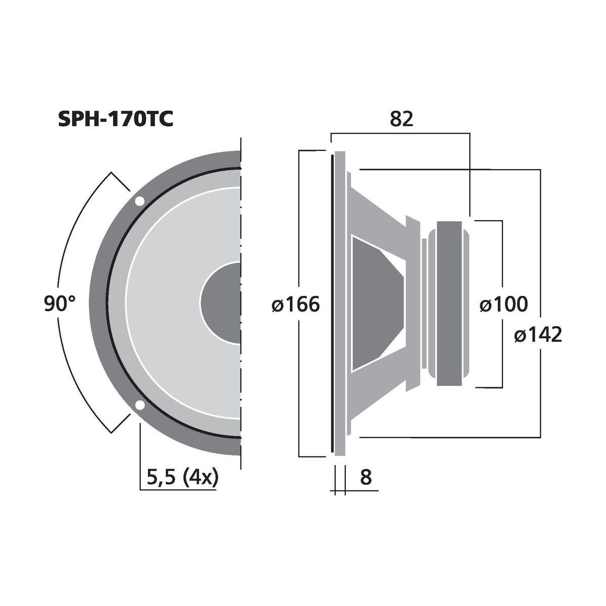 SPH-170TC | Hi-fi bass-midrange speaker, 2 x 40 W, 2 x 8 Ω-6041