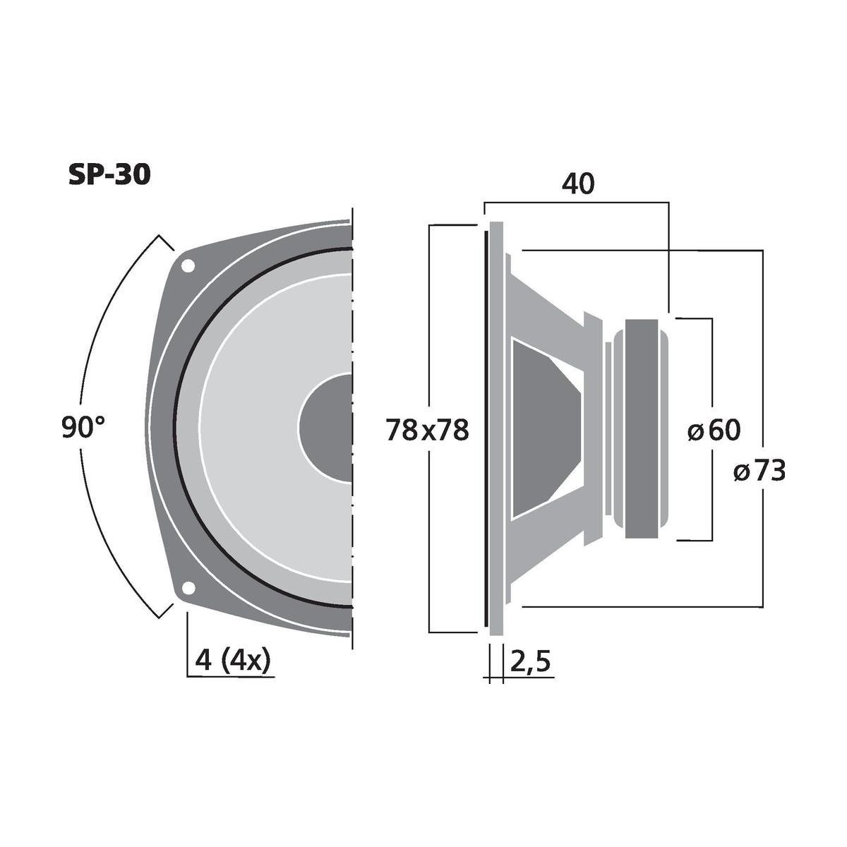 SP-30 | Universal speaker, 5 W, 4 Ω-5833