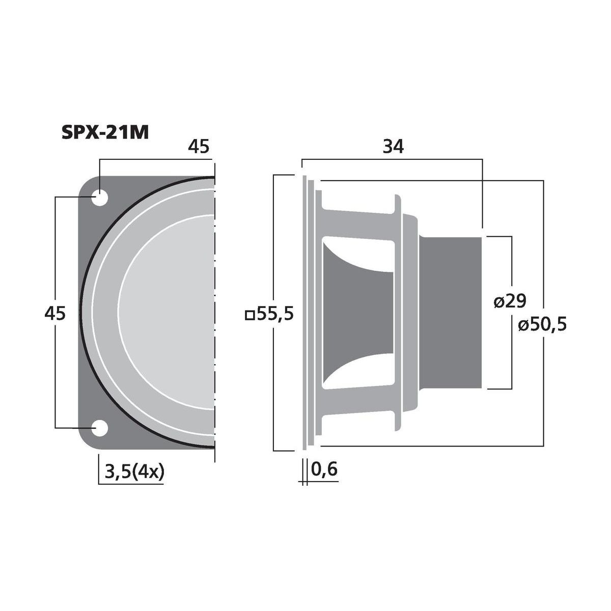 SPX-21M | Hi-fi full range speaker, 12 W, 4 Ω-6150