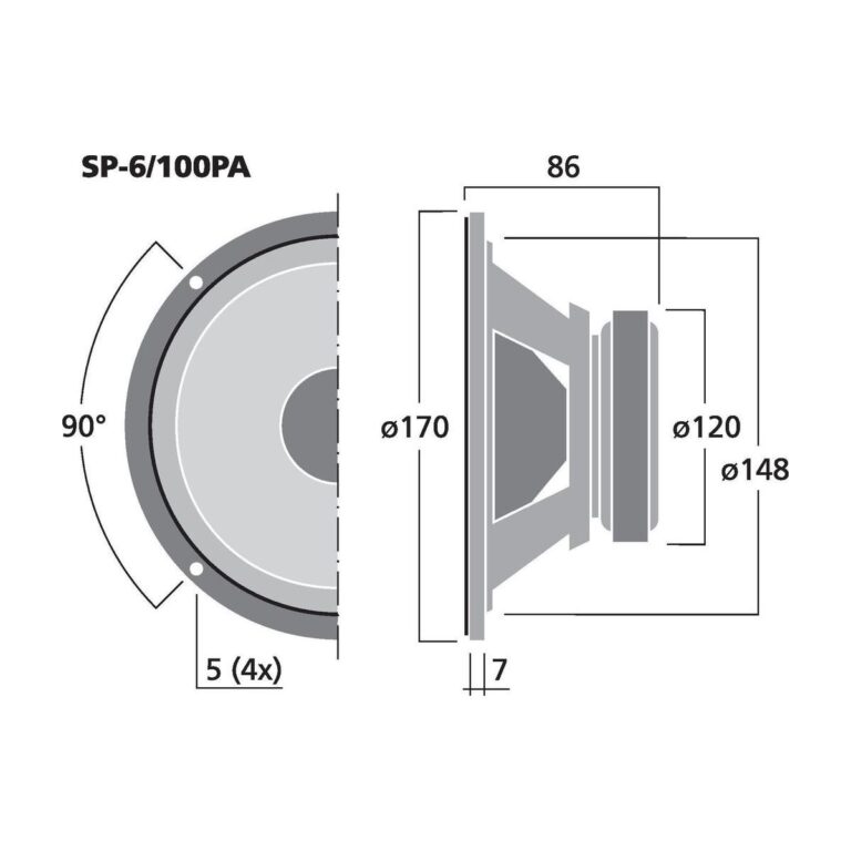 SP-6/100PA | PA midrange speaker, 100 W, 8 Ω-5888