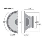 SPH-200CTC | Hi-fi Basový reproduktor and subwoofer, 2 x 60 W, 2 x 8 Ω-6050