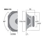 MSH-115 | Hi-fi stredový reproduktor, 50 W, 8 Ω-5319
