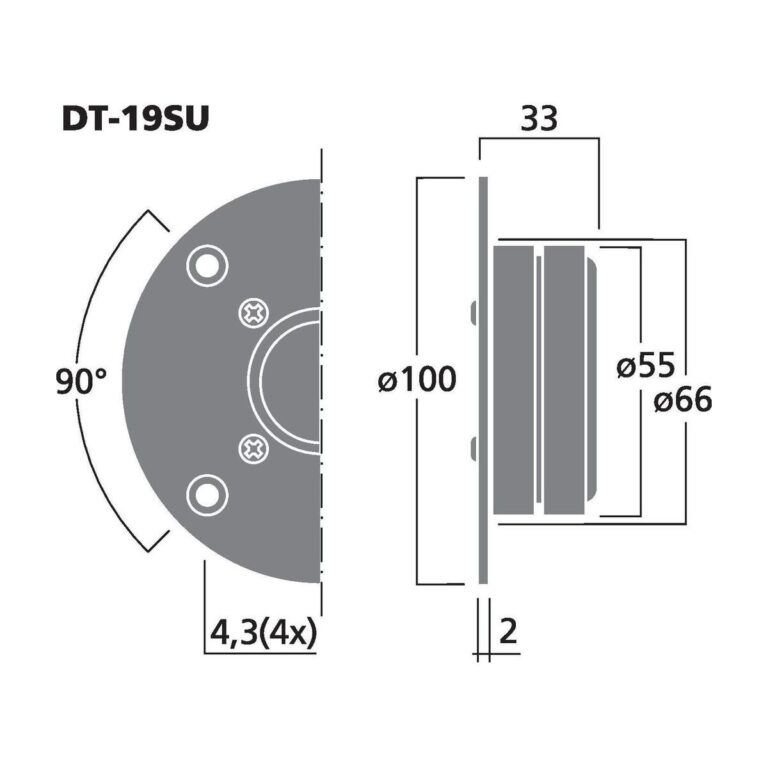 DT-19SU | Hi-fi kupolový výškový reproduktor, 50 W, 8 Ω-4368