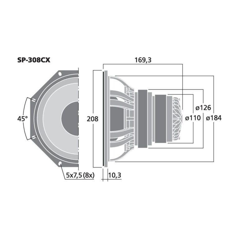 SP-308CX | 2-way coaxial PA speaker-5850
