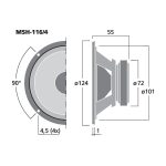 MSH-116/4 | Hi-fi stredový reproduktor, 40 W, 4 Ω-5327