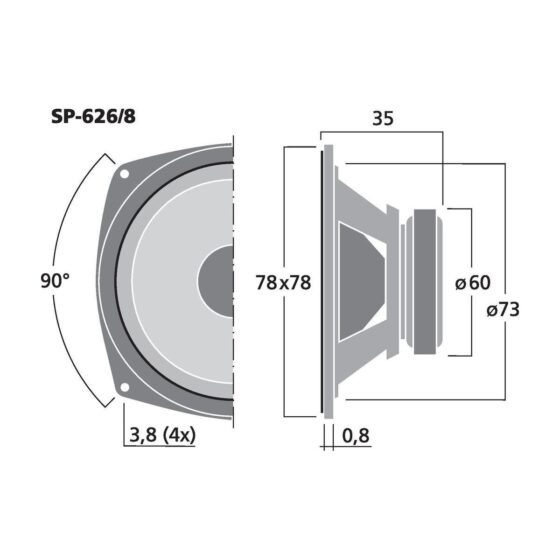 SP-626/8 | Universal full range speaker, 2 W, 8 Ω-5903