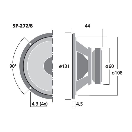 SP-272/8 | Universal full range speaker, 5 W, 8 Ω-5828
