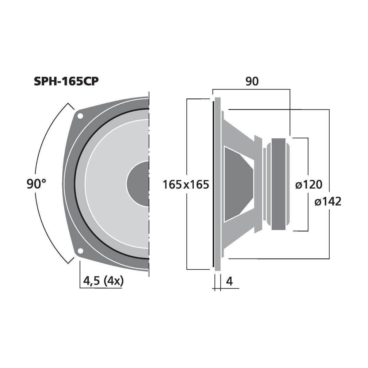 SPH-165CP | High-performance hi-fi bass-midrange speaker, 80 W, 8 Ω-6033