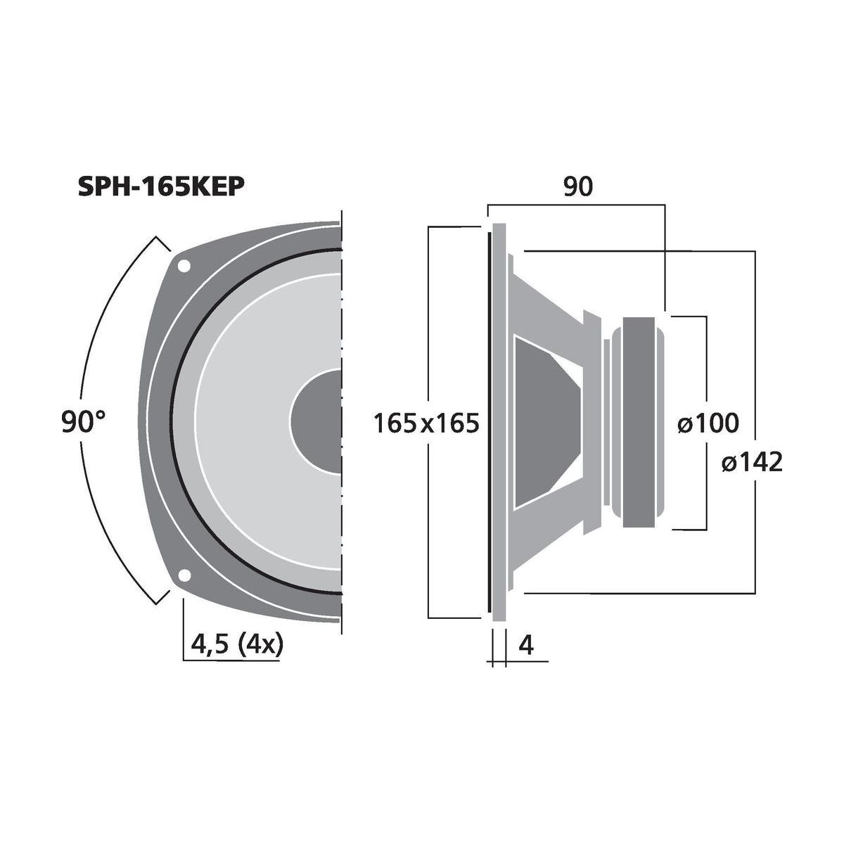SPH-165KEP | Hi-fi bass-midrange speaker, 60 W, 8 Ω-6035