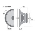 SP-15/300PA | PA Basový reproduktor, 300 W, 8 Ω-5790