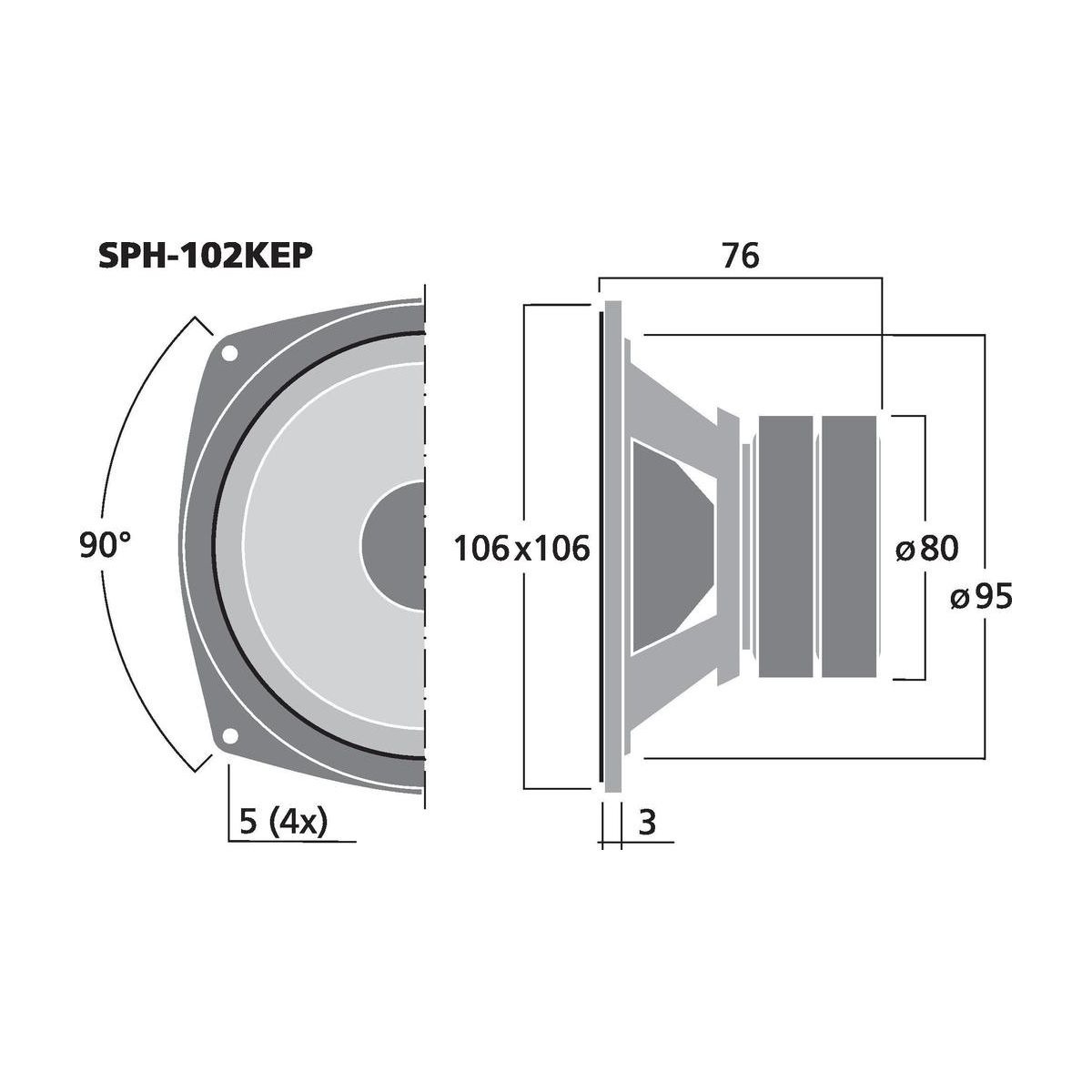 SPH-102KEP | High-tech midrange speaker, 40 W, 8 Ω-6013