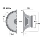 SP-382PA | Universal Basový reproduktor, 150 W, 8 Ω-5865