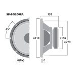 SP-30/200PA | PA bass-midrange speaker, 200 W, 8 Ω-5837