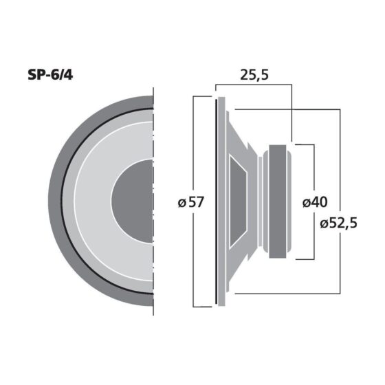 SP-6/4 | Universal speaker, 3 W, 4 Ω-5895