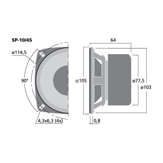 SP-10/4S | Universal speaker, 15 W, 4 Ω-5777