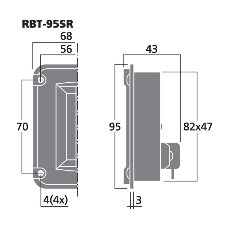 RBT-95SR | Ribbon tweeter, 40 W, 8 Ω-5689